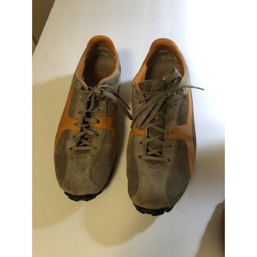 Timberland Outdoor Performance Suede Hiking Shoe Sneaker Orange/Tan Size 9